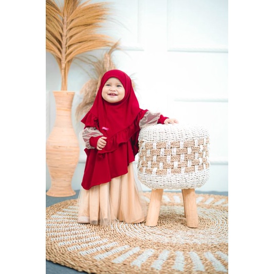 Gamis IRSA Salwa set (tunik , rok tutu dan hijab) gamis terbaru