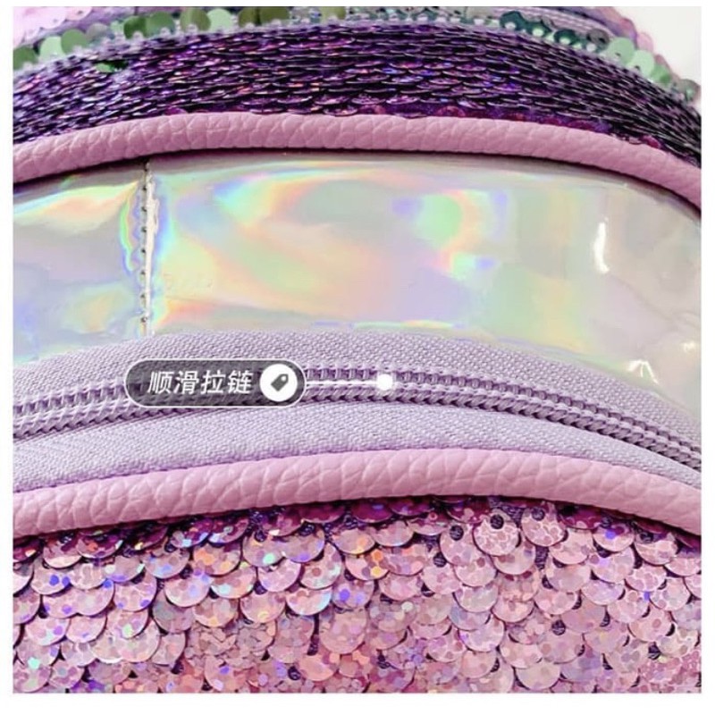 Tas Ransel Sequin Bulu TRU036 backpack anak perempuan tk sd