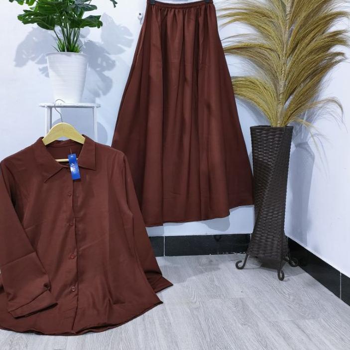 ↡ Naura Set/Stelan Rok bahan syakilah/ One Set Rok ,,,