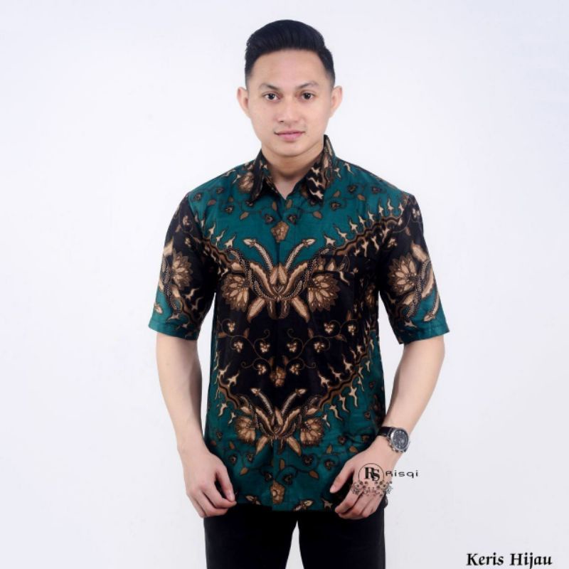 terbaru kemeja batik lengan pendek / baju batik pria / batik modern