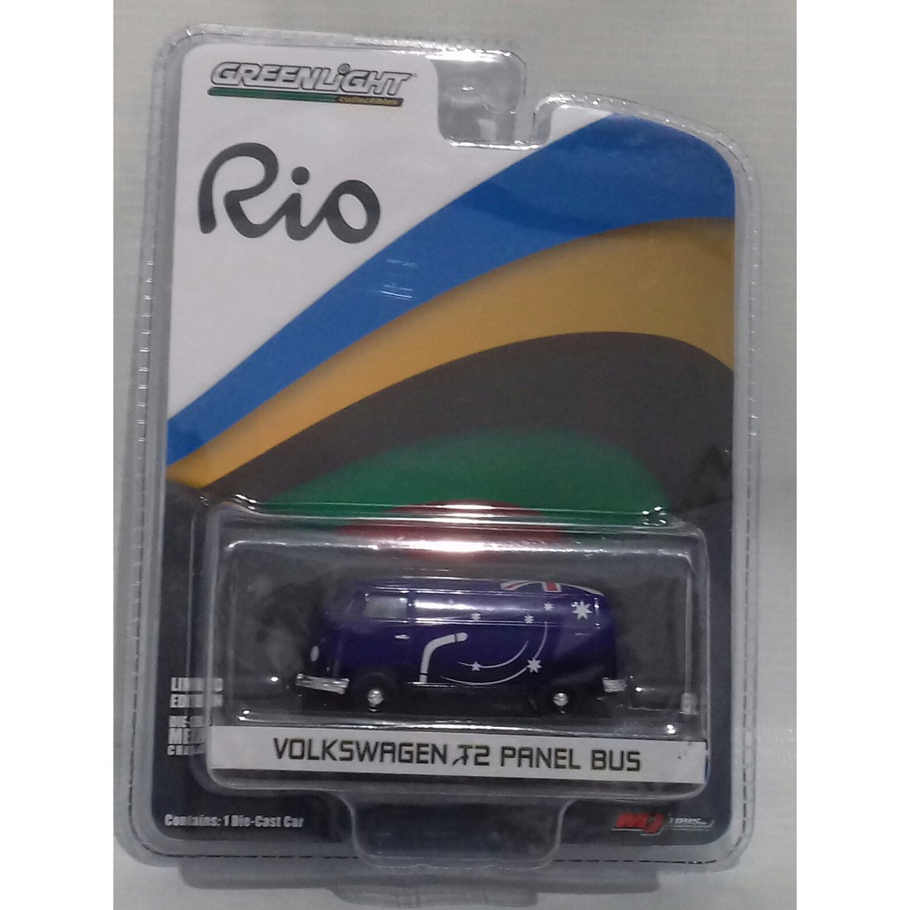 Diecast Bus Greenlight 1/64 Rio 2016 - Australia - Volkswagen T2 Panel Bus