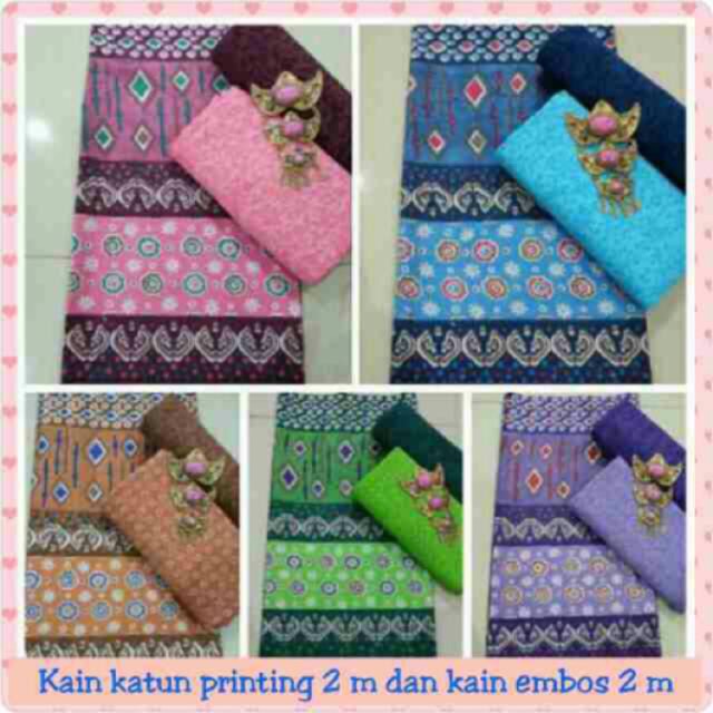 set kain batik dan embos