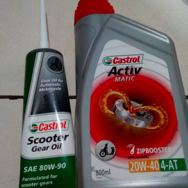 Paket oli mesin matic castrol active + gardan oli for all matic honda/yamaha/suzuki