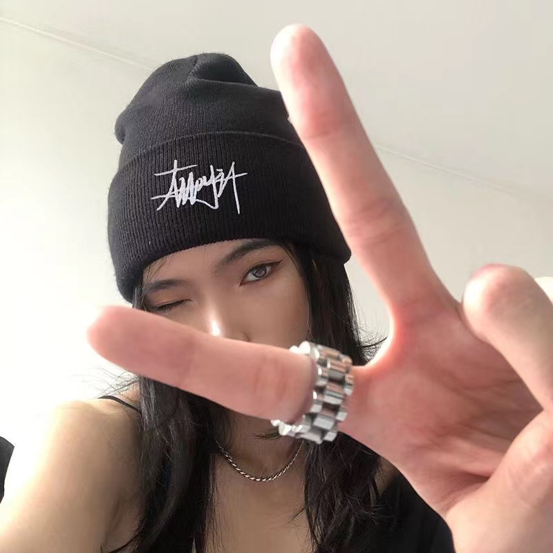 Topi Beanie Rajut Desain Stussy Gaya Kasual Untuk Pria Dan Wanita