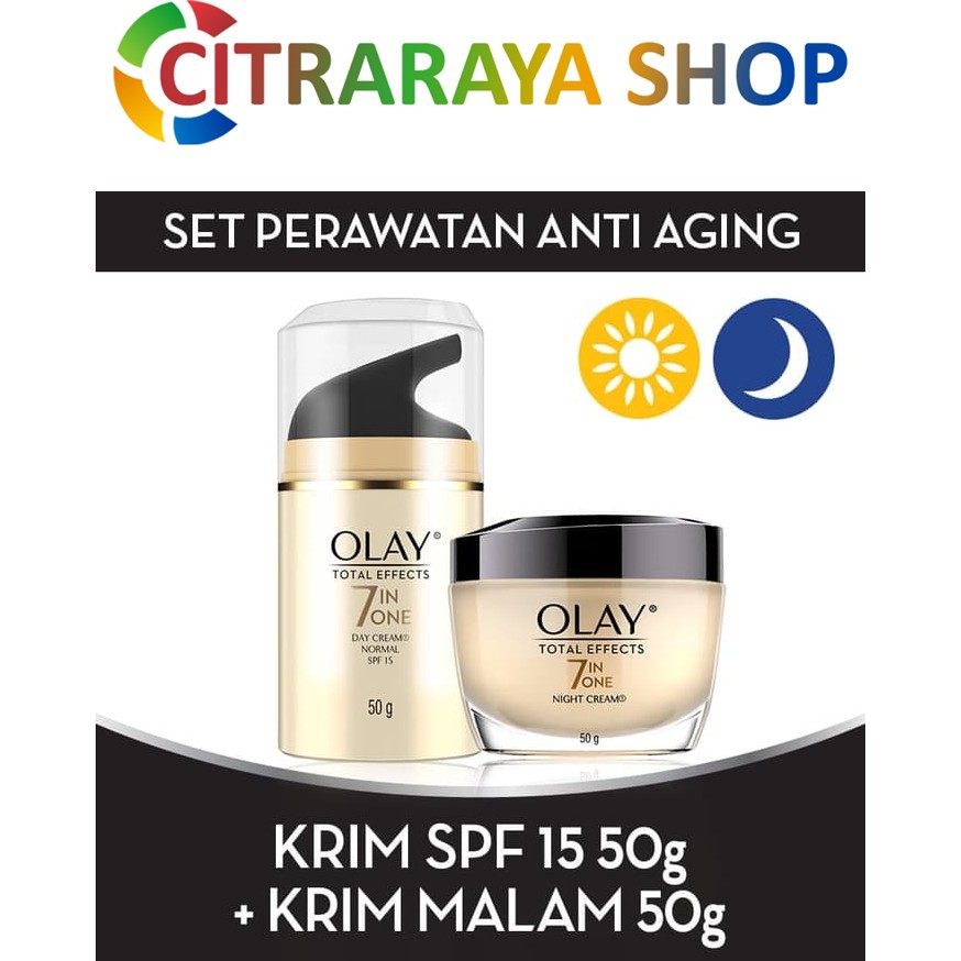 Olay Set Perawatan Total Effect 7 In 1 Day Cream Spf 15 Night Cream Shopee Indonesia