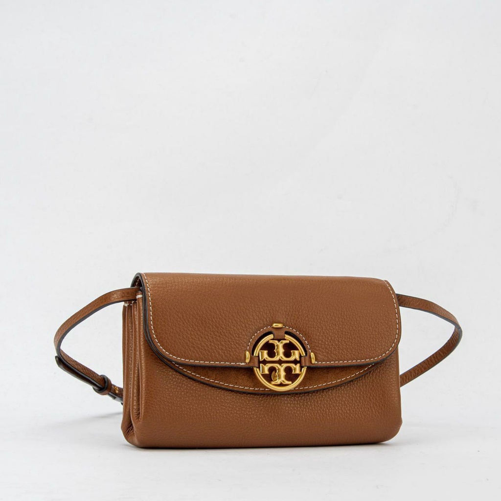 Tas Tory Burch Miller Wallet Crossbody Light Umber New Original