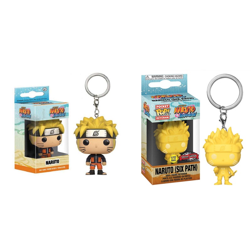 1pc Gantungan Kunci Funko POP Naruto Uzumaki Bahan PVC Untuk Hadiah Anak / Dewasa