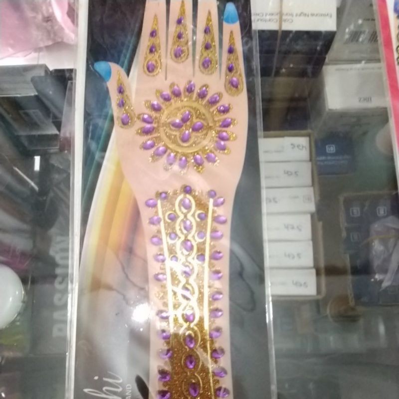 hiasan hena stiker pengantin murah mewah