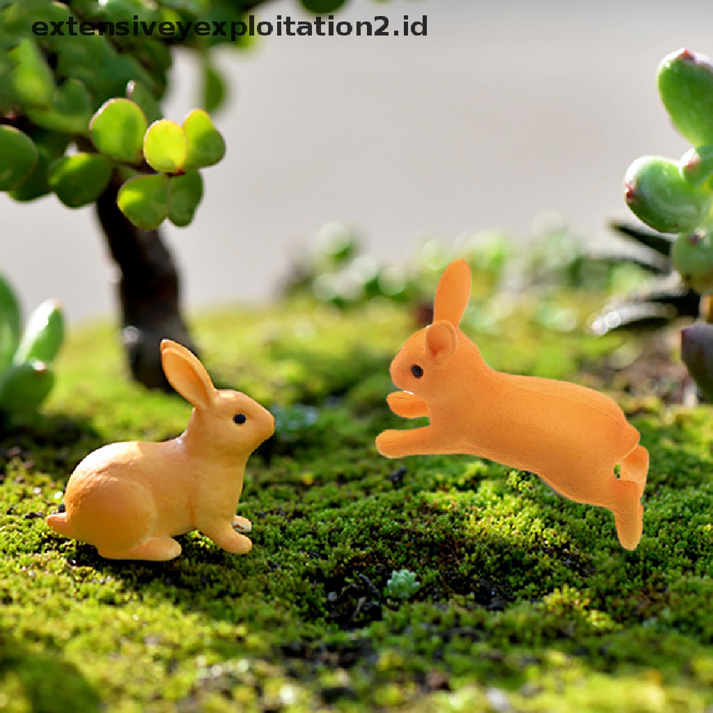 1 / 2 / 4Pcs Miniatur Kelinci Untuk Dekorasi Taman Rumah Boneka