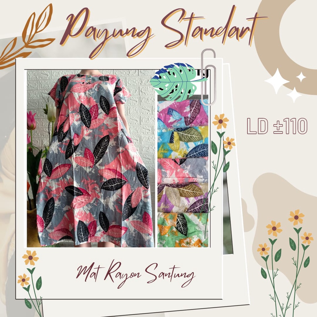 Daster Payung Dewasa Bahan Rayon Satung Terbaru Termurah / Alody's Collection