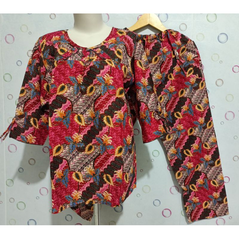 Batik Model Lengan 3/4 celana panjang Size L ( Ld +/- 108 cm )