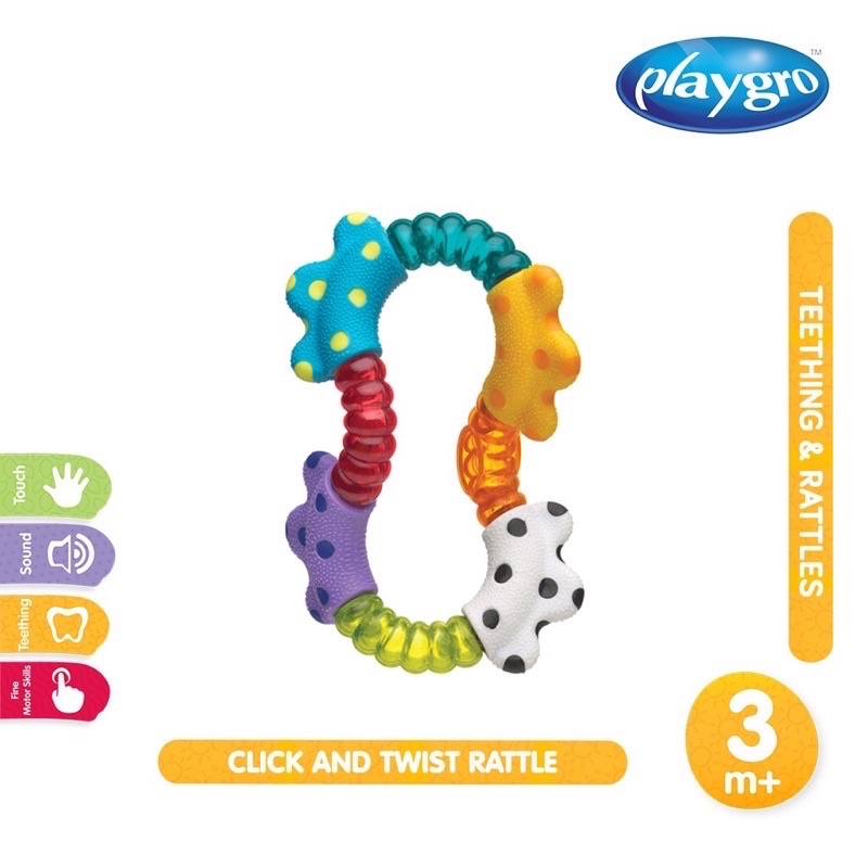 Playgro Baby Click and Twist Rattle Mainan Bayi