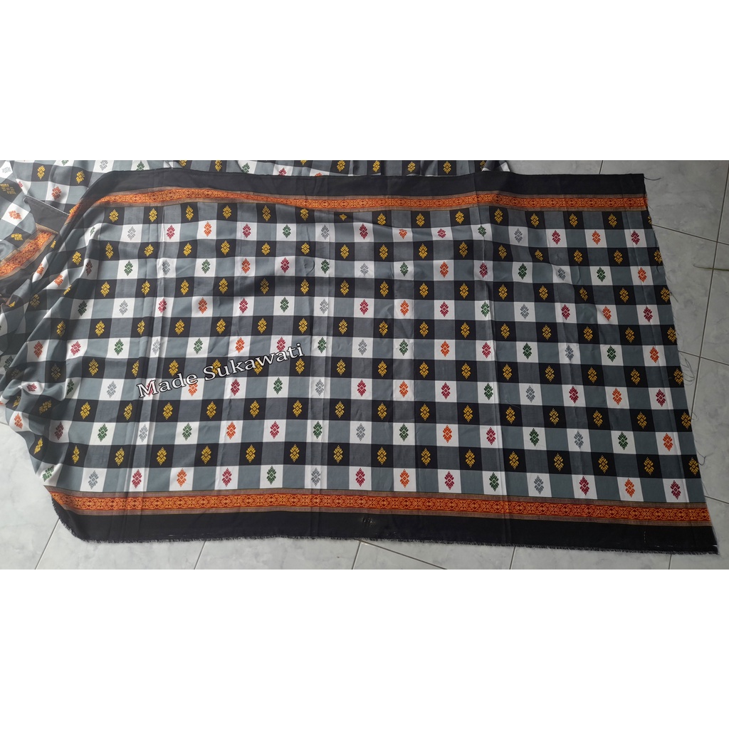 (Bukan sarung) Kain meteran kotak catur poleng bali motif meteran lebar 110cm