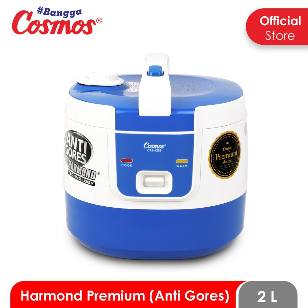 COSMOS Rice Cooker 2 Liter Anti Gores CRJ 6288 Harmond / Magic Com - Garansi 1 Tahun