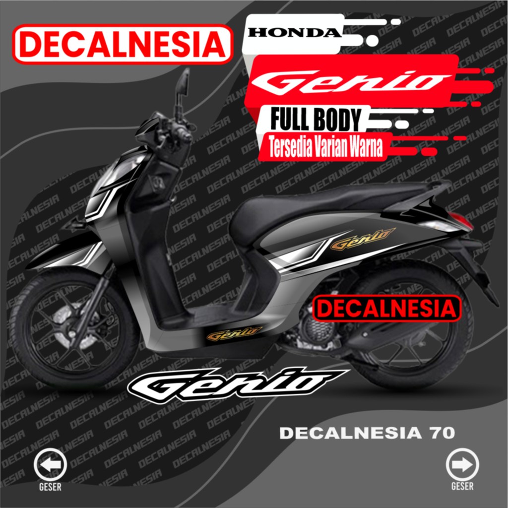 Stiker Genio Full Body Decal Genio Motor Modifikasi Variasi Dekal Sticker Genio