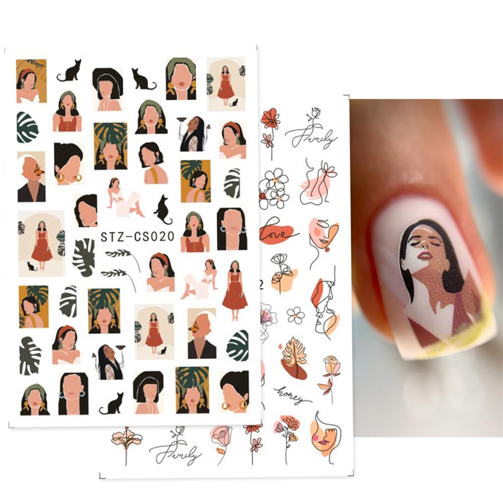 Lily Stiker Kuku Nail Art Dekorasi Manicure Decals Sliders Kertas Wanita Wajah