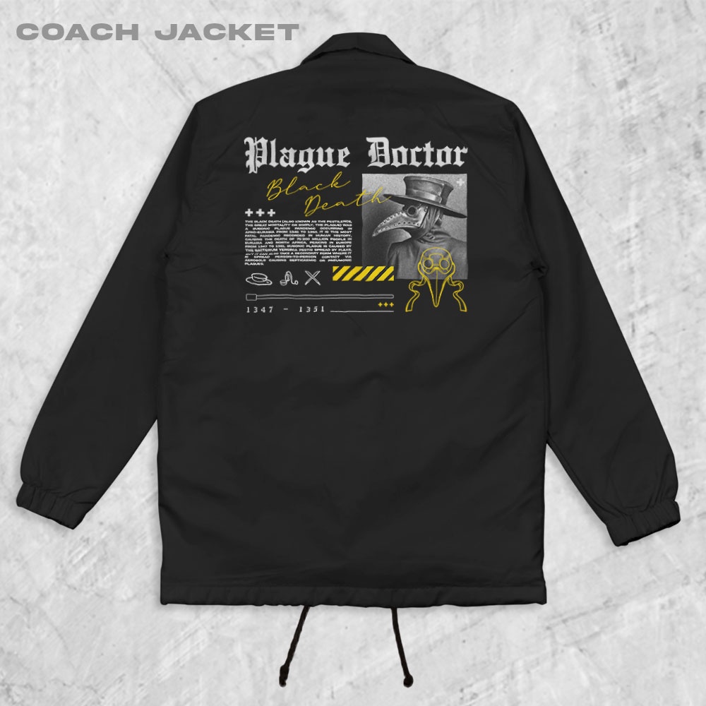 Fortglass Plague Coach Jaket Pria Outwear Unisex Parasut