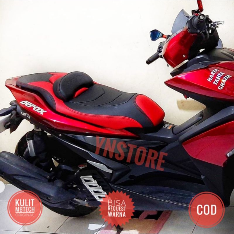 Cover Jok Aerox 155 - Kulit Mbtech Original Aerox 160 new - Variasi Custom Aksesoris Motor Aerox