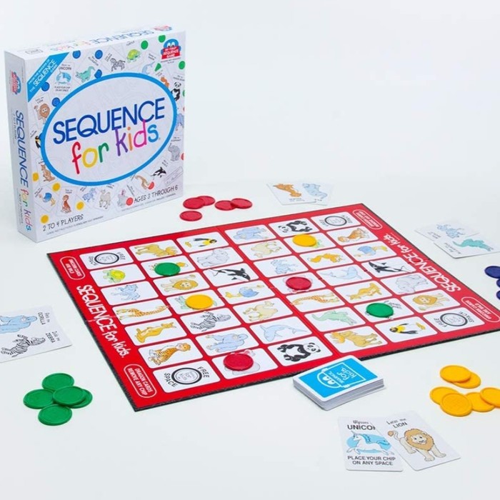 Mainan anak Sequence for kids board game strategy board