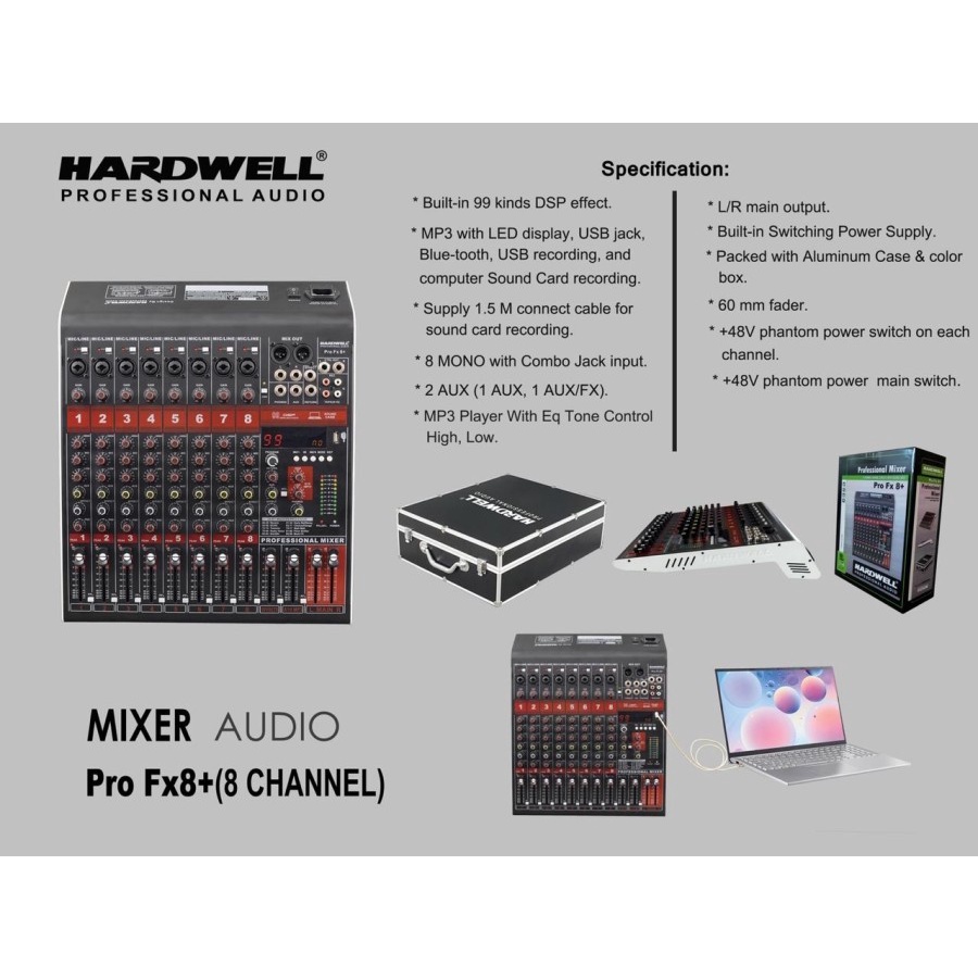 Mixer Hardwell Pro FX 8+ / PRO FX 8 Plus / PRO FX8+ / PRO FX8 Original