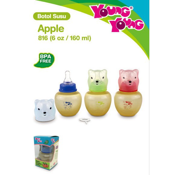 Young Young Apple Feeding Bottle 160ml - 816