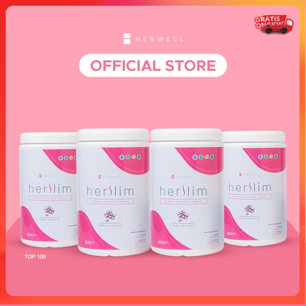 Herwell Herslim - Bundling 4pcs BPOM HALAL HERWEL ORI ORIGINAL OFFICIAL STORE DIET PELANGSING