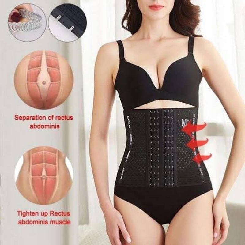 KORSET STAGEN M+ PENGECIL PERUT HOOK WAIST TRAINER 6 BARIS PENGAIT NEW