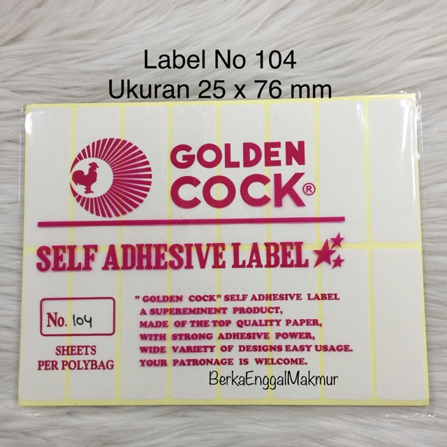 

GOLDEN COCK 104 / SELF ADHESIVE LABEL