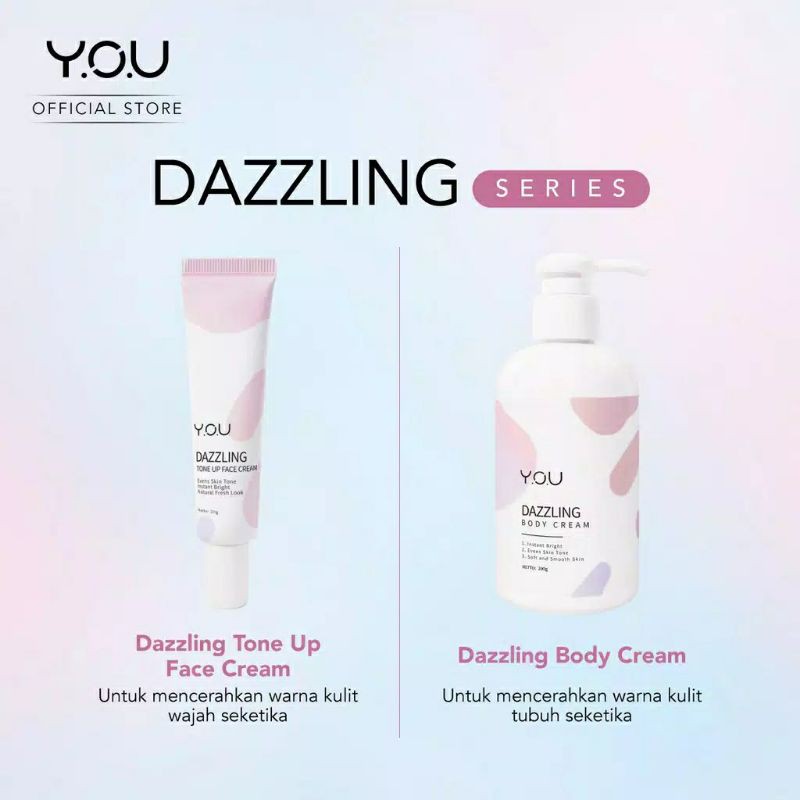 YOU Dazzling Tone Up Face Cream (Efek Cerah Seketika)