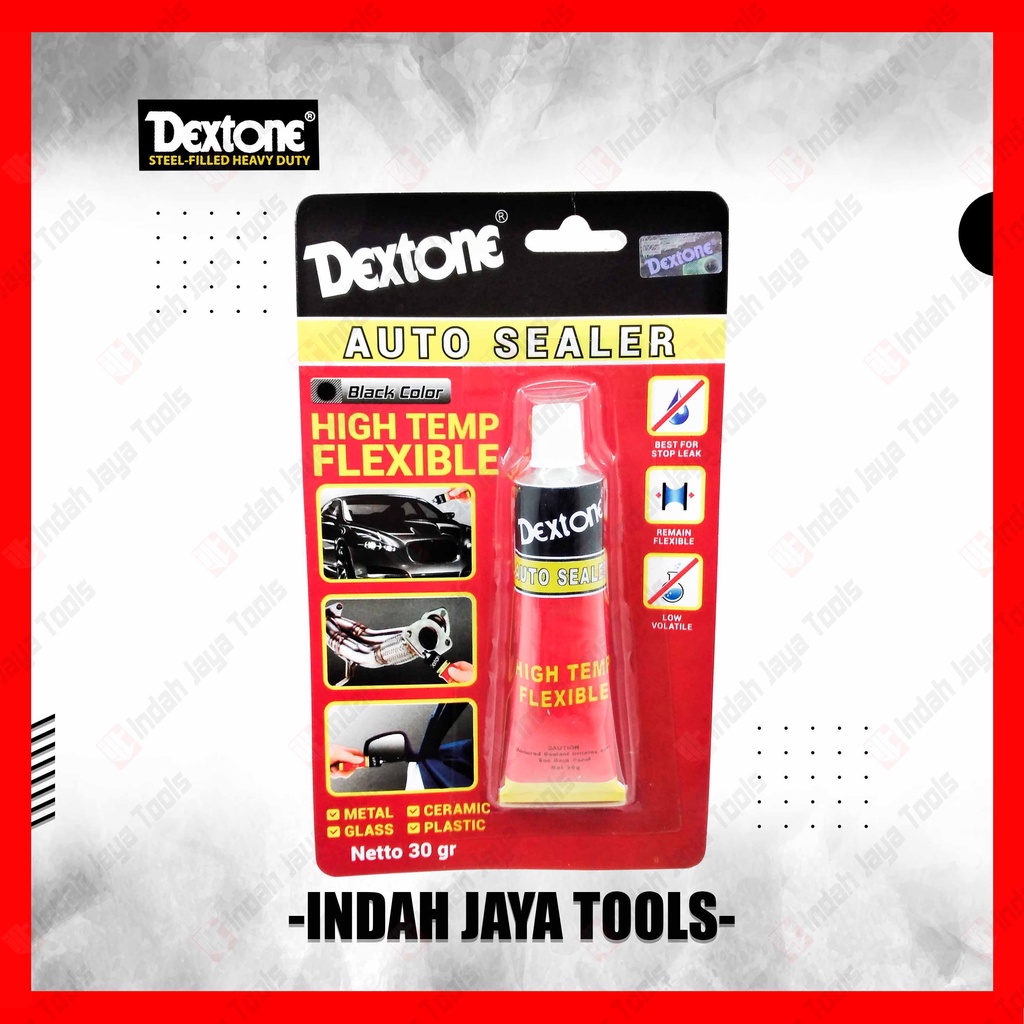 DEXTONE AUTO SEALER 30 GRAM - Silicone Silikon Hitam Black Lem Kaca Rubber