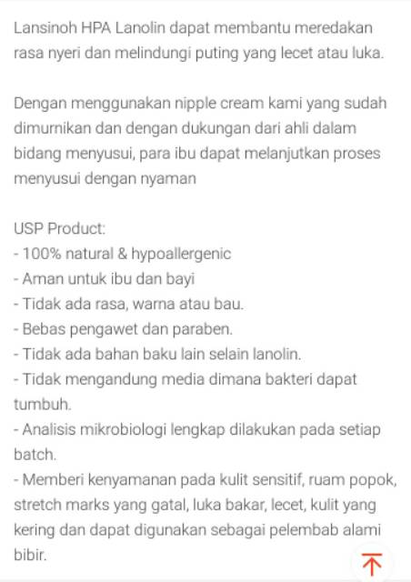 Lansinoh  10ml, alternatif medela purelan, krim puting ibu menyusui