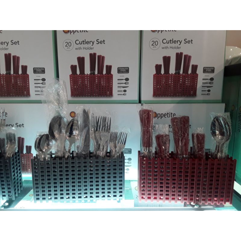 Cutlery Set With Holder/ Alat Makan Set Informa