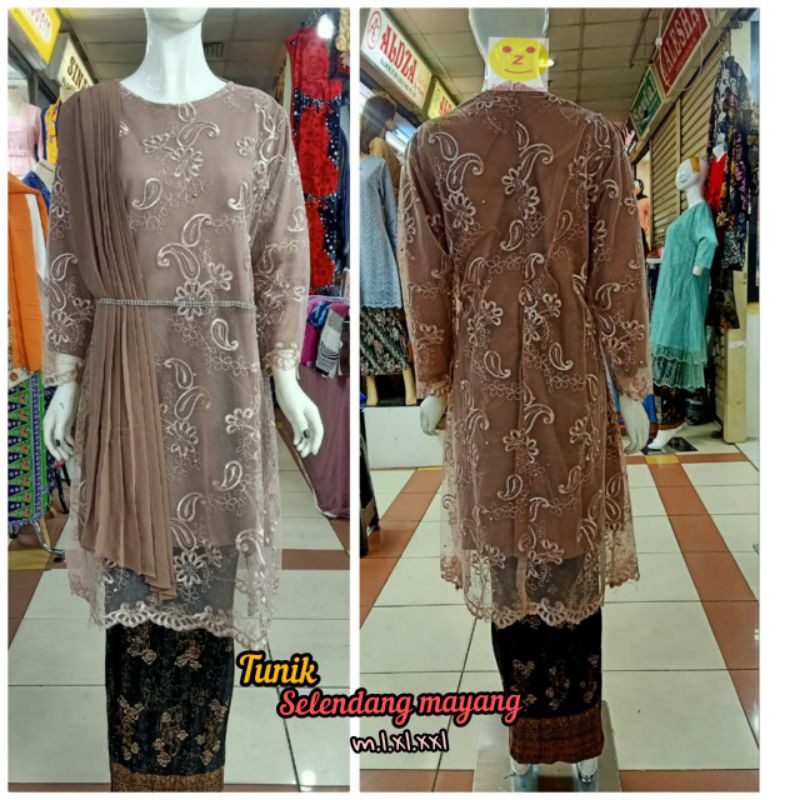 tunik selendang mayang//tunik tulle/kebaya/tunik