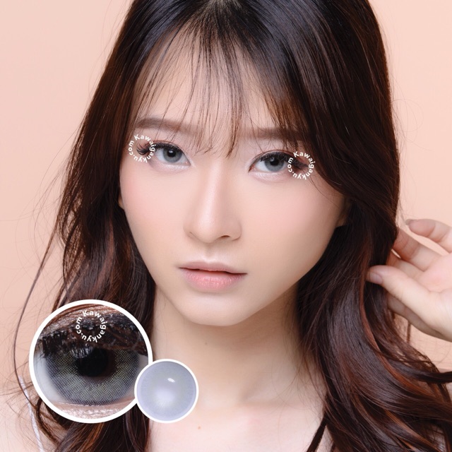 Kawai Gankyu softlens Dreamcolor mini lapis gray (1botol)