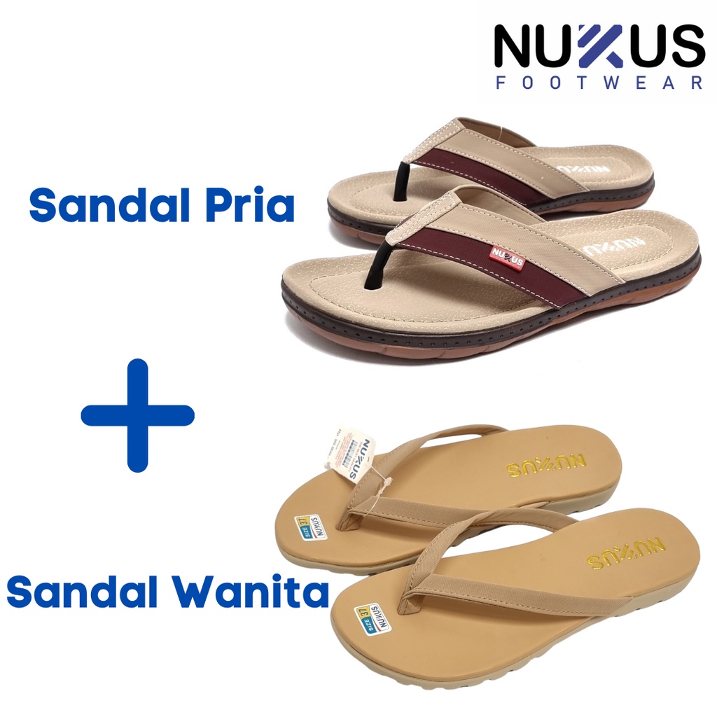 Nukus Sandal Japit Pria Gratis Sandal Wanita