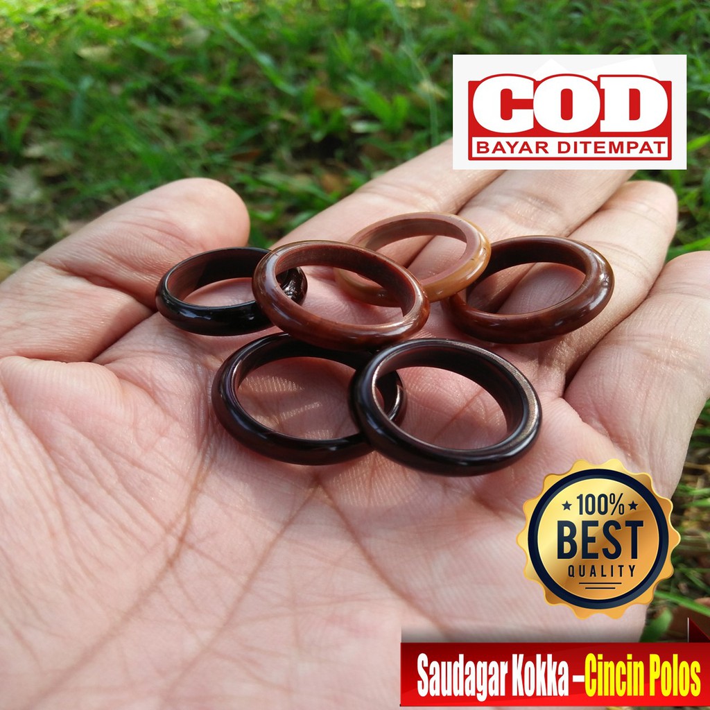 CINCIN  KAUKAH KOKKA POLOS KAYU PREMIUM