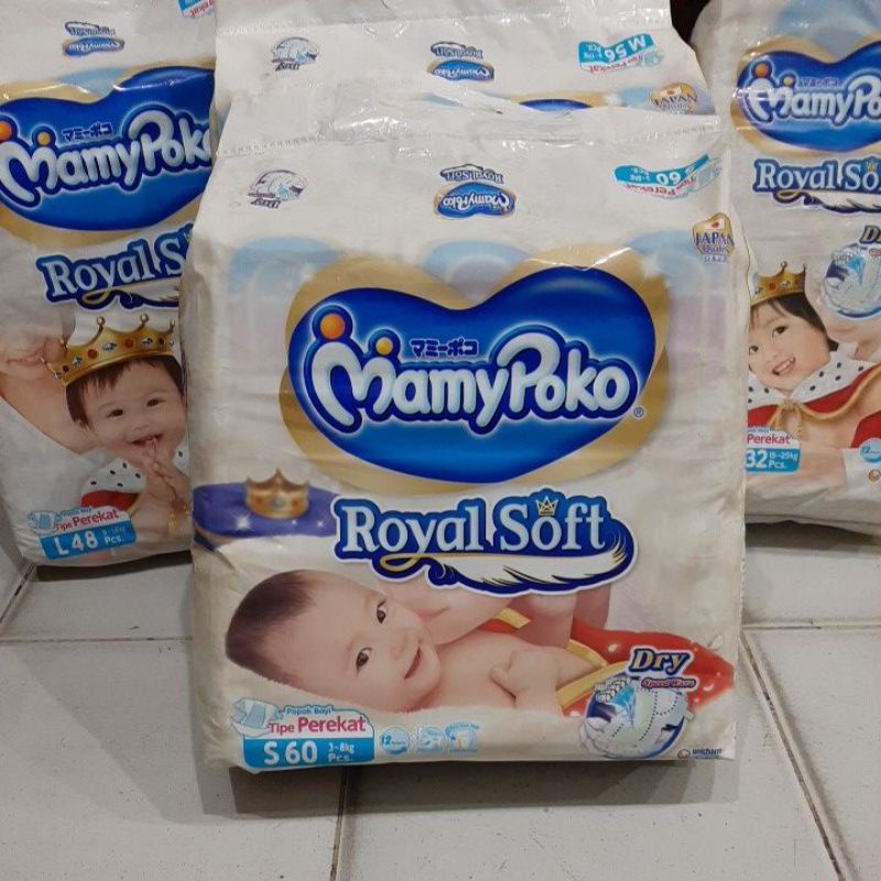 Mamypoko Royalsoft perekat S60 M56 L48 XL40 XXL32