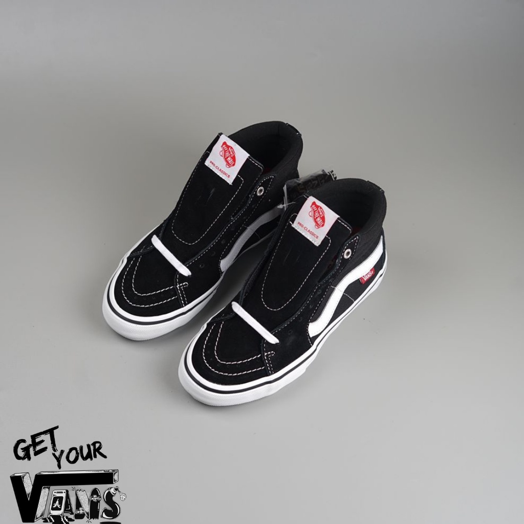 Original Vans Sk8 Hi Pro Black White 100% Bnib