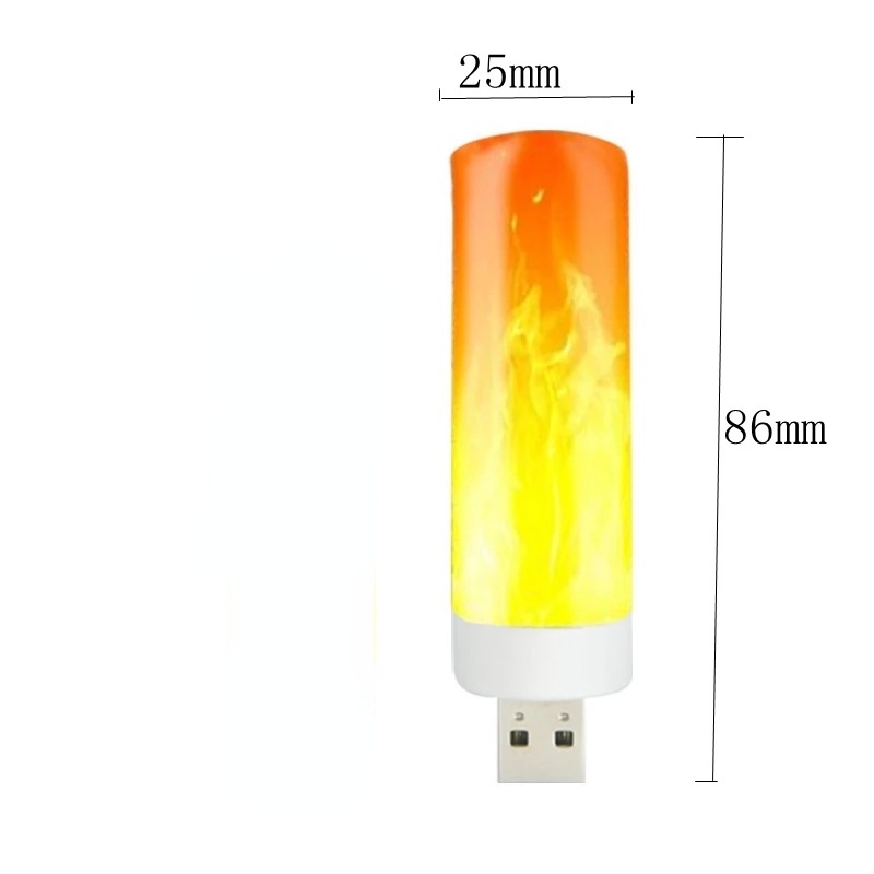 Lampu Atmosfir LED Usb Model Lilin Untuk Power Bank / Camping