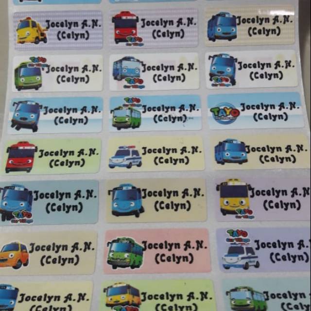 

Stiker waterproof tayo