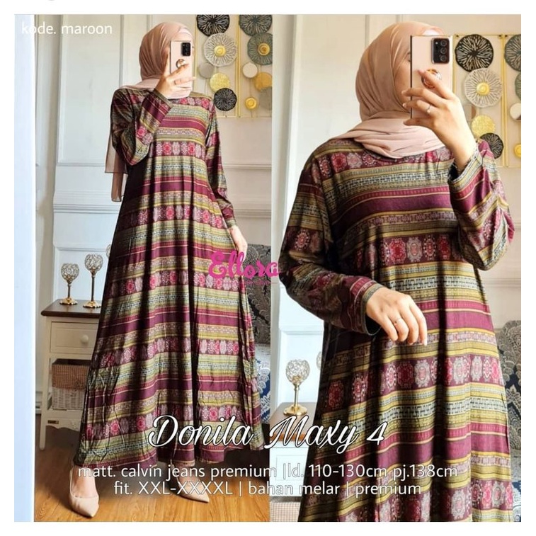 Sabana Dress - Gamis Calvin Jeans Terbaru LD110 / Indina Maxy / R.26 - 023-5684