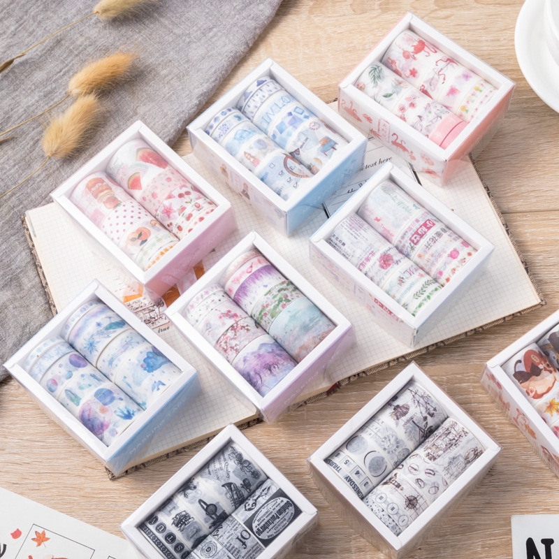 

Colorful Masking Tape BUJO Planner Washi Tape Scrapbooking Decoration 10Rolls