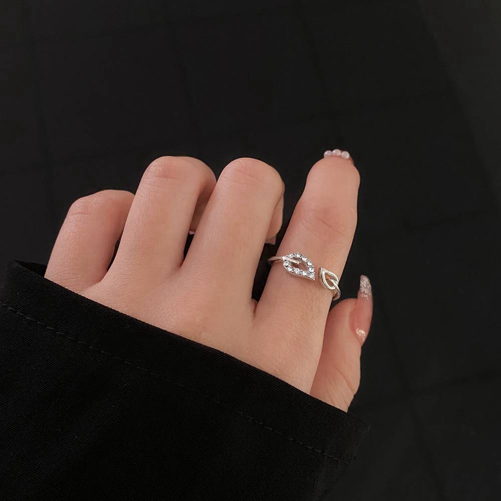 Cincin Model Terbuka Adjustable Desain Bunga Aster Untuk Wanita