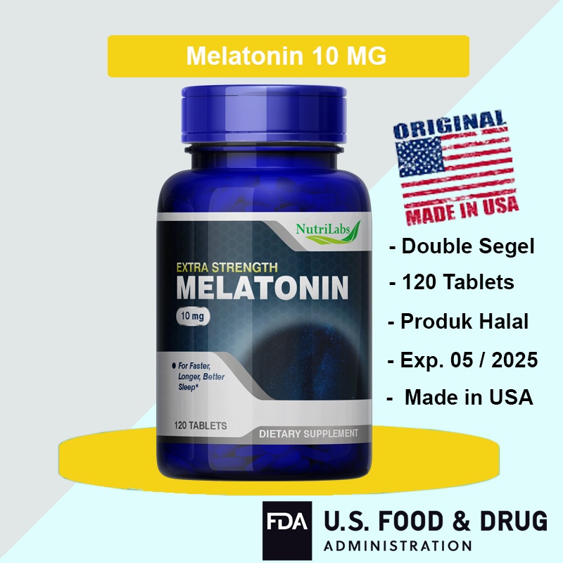 Melatonin 3 MG 10 MG Nutrilabs 100% Asli Made in USA Not Puritan Puritan's Pride NOW Natrol