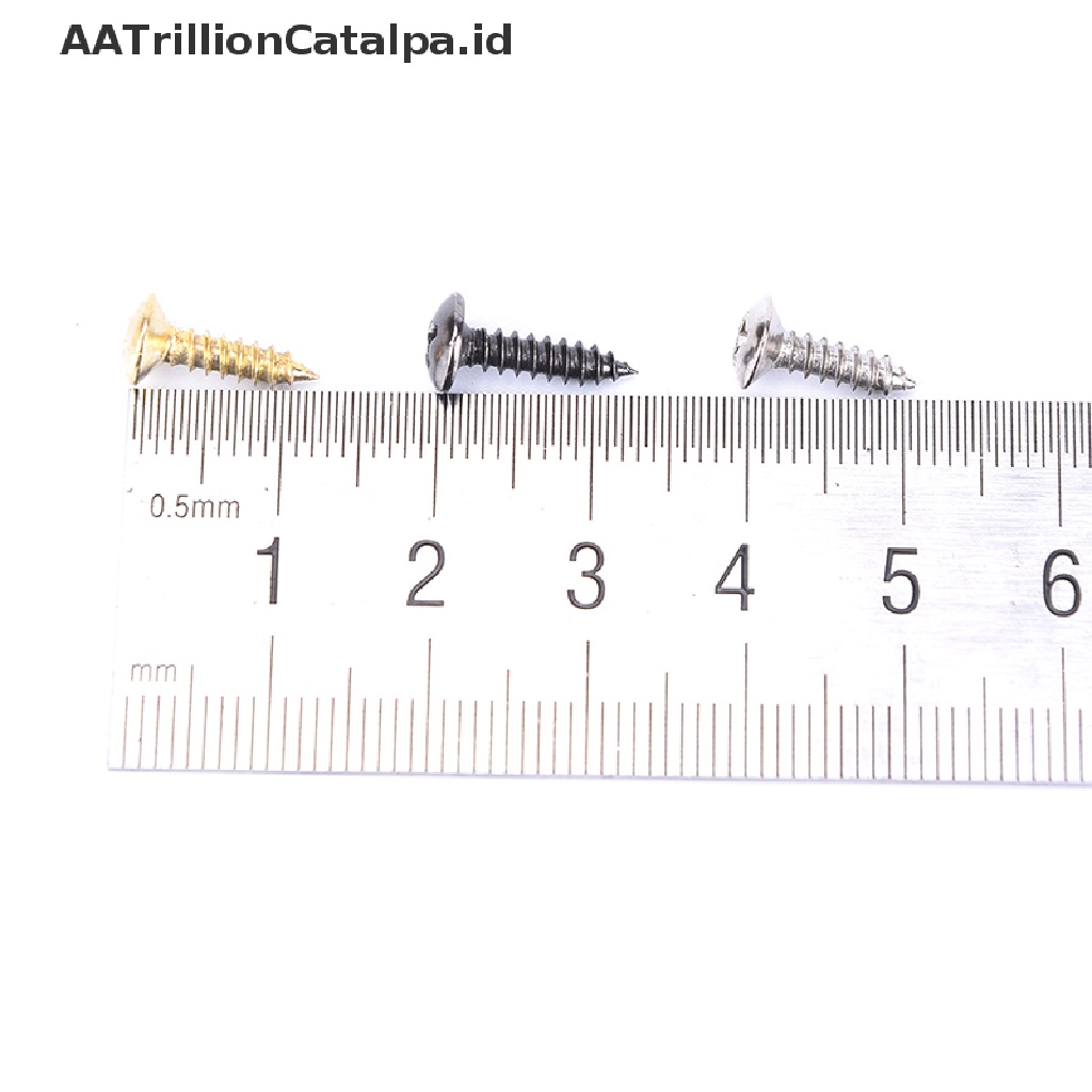 Aatrillioncatalpa 50PCS Sekrup Pickguard 3mm Untuk Gitar Elektrik