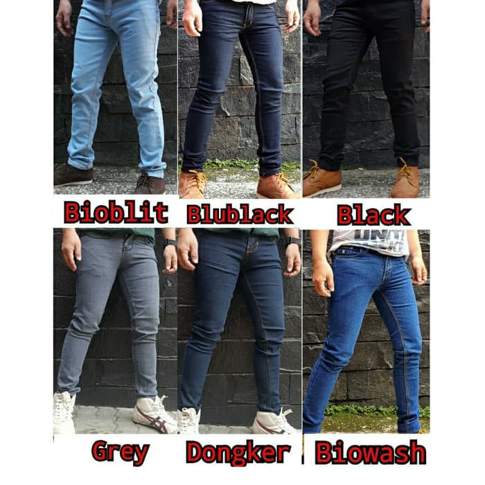 Celana Jeans Stretch Slimfit Pria keren Els X8O1
