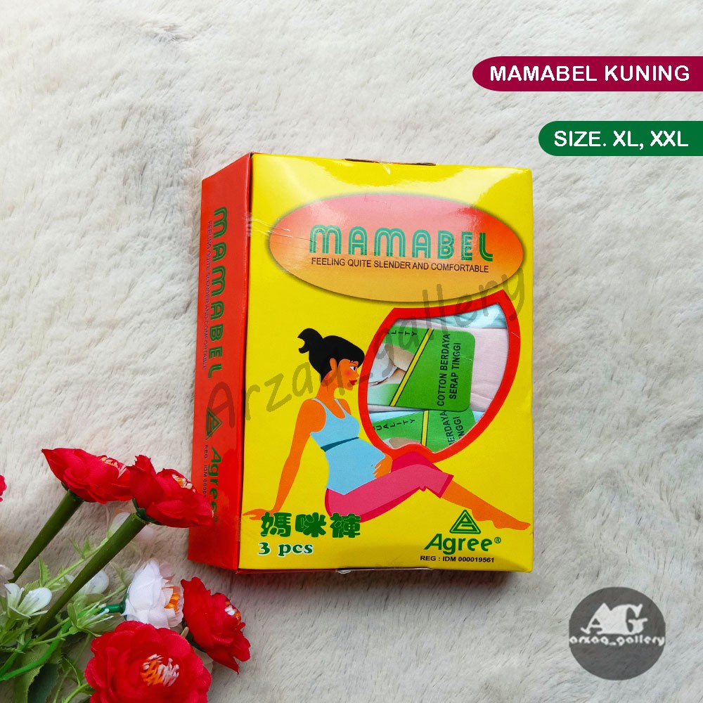 [ 3pc ] MAMABEL KUNING H 514 / Celana Dalam Ibu Hamil | CD Agree Hamil Mamabel