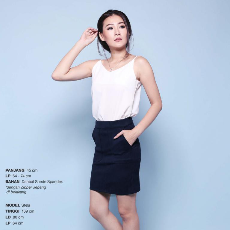 [ READY SURABAYA ] Suede Pelmet Skirt Pencil Rok Kerja Formal