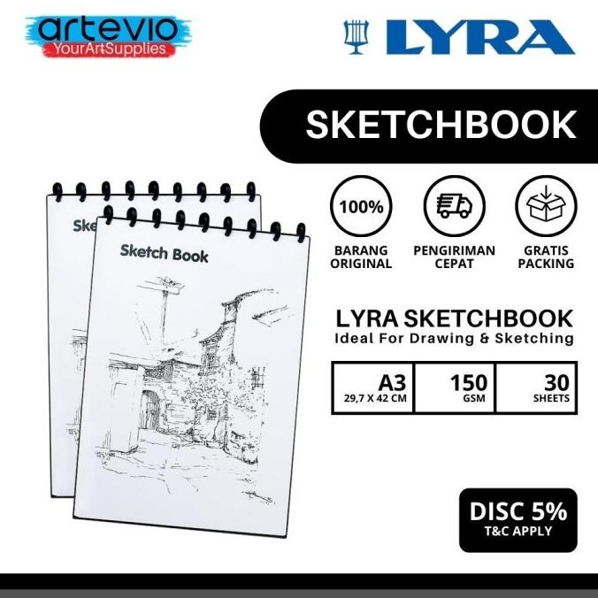 

(BISA COD) Buku Sketsa / Sketch Book Lyra / Lyra Sketch Book A3 30 Sheets LIMITED EDITION Kode 403