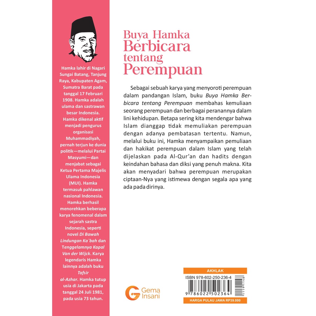 Buku Buya Hamka Berbicara Tentang Perempuan - Gema Insani 100% Original